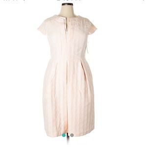 Anthropologie Helene Berman Pink & White Dot Dress